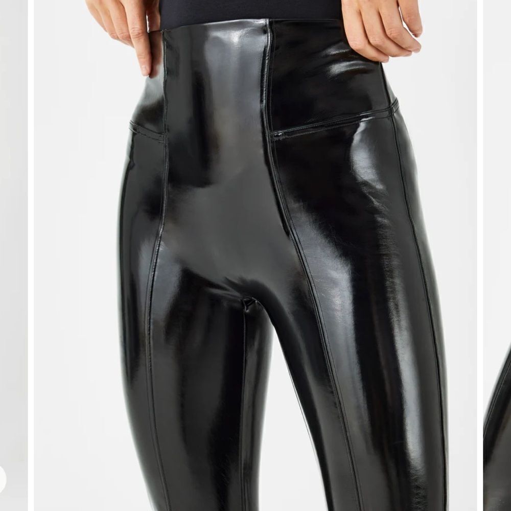 Spanx Faux Patent Leather Leggings NWT - Picture 3 of 6